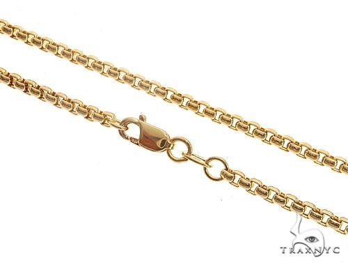 Mens 14k Hollow Yellow Gold Round Box Chain 20 Inches 3.5mm   48773 - Image 1
