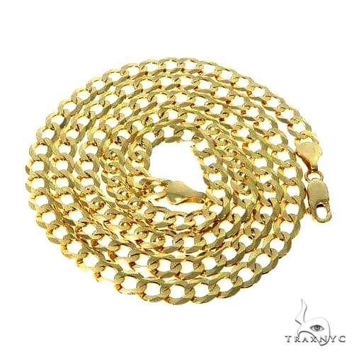 Mens 14k Solid Yellow Gold Curb Chain 20 Inches 7.1mm 70162 - Image 4