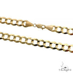 Mens 14k Solid Yellow Gold Curb Chain 20 Inches 7.1mm 70162 - Image 3