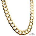Mens 14k Solid Yellow Gold Curb Chain 20 Inches 7.1mm 70162 - Image 2