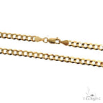 Mens 14k Solid Yellow Gold Curb Link Chain 24 Inches 5.7mm 70161 - Image 2