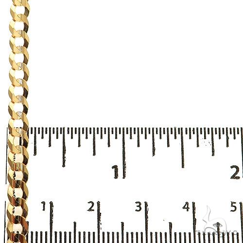 Mens 14k Solid Yellow Gold Curb Link Chain 24 Inches 5.7mm 70161 - Image 3