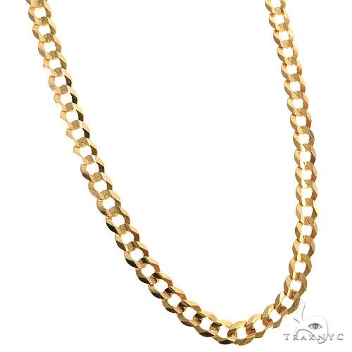 Mens 14k Solid Yellow Gold Curb Link Chain 24 Inches 5.7mm 70161 - Image 5