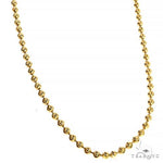 Mens 14k Solid Yellow Gold Moon Cut Chain 22 Inches 1.8mm   48492 - Image 1