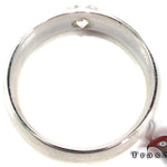 Mens White Gold Gay Wedding Ring 27796 - Image 5
