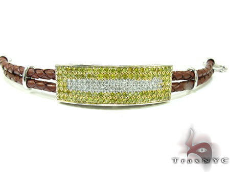 Mens Two Color Diamond Bracelet 21022 - Image 2