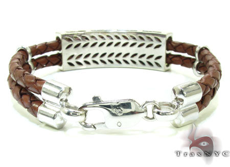 Mens Two Color Diamond Bracelet 21022 - Image 5