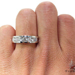 Mens White Gold Channel Diamond Ring 20821 - Image 7