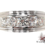 Mens White Gold Channel Diamond Ring 21041 - Image 2