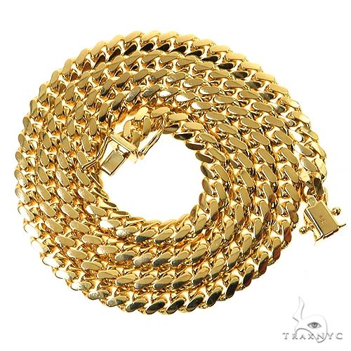 Miami Cuban Chain 14k Yellow Gold 28 Inches 6mm  69896 - Image 3