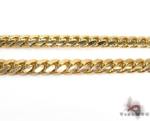 Miami Cuban Chain 14k Yellow Gold 24 Inches 8.25mm   66989 - Image 2