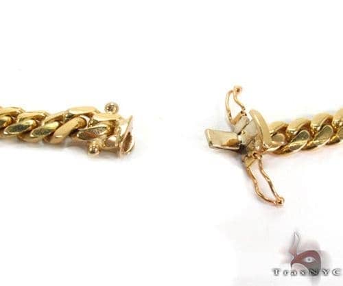 Miami Cuban Chain 14k Yellow Gold 24 Inches 8.25mm   66989 - Image 4