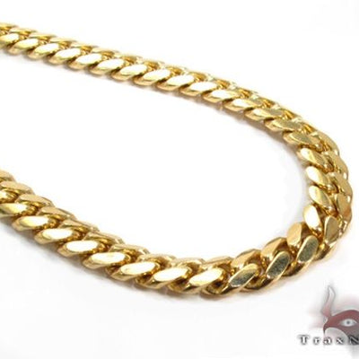 Miami Cuban Chain 14k Yellow Gold 28 Inches 22mm   63168 - Image 1