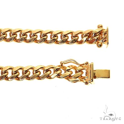 Miami Cuban Chain Hollow 14K Yellow Gold 20 Inches 5.5mm 68418 - Image 6