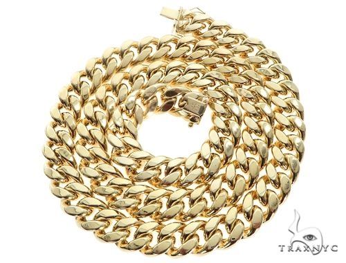14k Yellow Gold Hollow Miami Cuban Link Chain 11 mm 24 Inches  68393 - Image 6