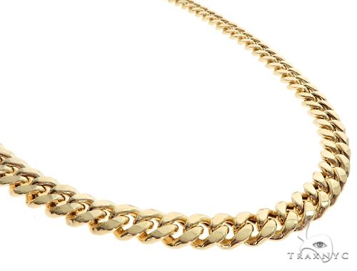 Miami Cuban Chain Hollow 14k Yellow Gold 24 Inches 9.5mm 65169 - Image 2