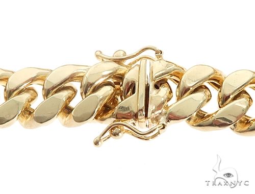 Miami Cuban Chain Hollow 14k Yellow Gold 24 Inches 9.5mm 65169 - Image 5