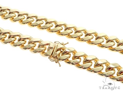 Miami Cuban Hollow 14K Yellow Gold 26 Inches 12mm 68390 - Image 2
