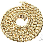 Miami Cuban Chain Hollow 14K Yellow Gold 28 Inches 11mm 65158 - Image 4