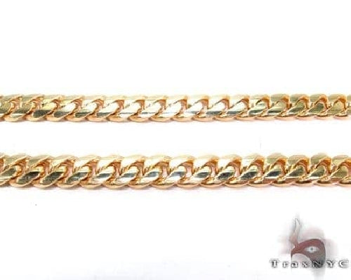 14k Yellow Gold Solid Miami Cuban  Link Chain 30 Inches 7mm   67411 - Image 2
