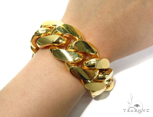 Miami Cuban Gold Bracelet 41126 - Image 5