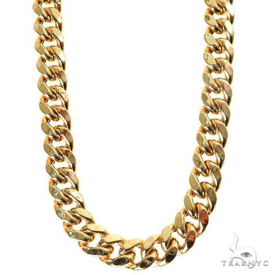 Miami Cuban Hollow 14k Yellow Gold 24 Inches 7.5mm 64813 - Image 1