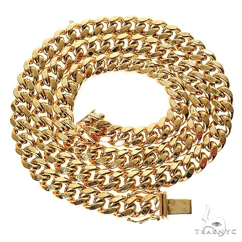 Miami Cuban Hollow 14k Yellow Gold 24 Inches 7.5mm 64813 - Image 3