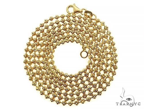 Moon Cut 10K Yellow Gold Chain 22 Inches 2mm   67120 - Image 3