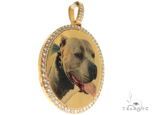 14K Gold Customizable Photo Pendant 2.5 inches 64680 - Image 9
