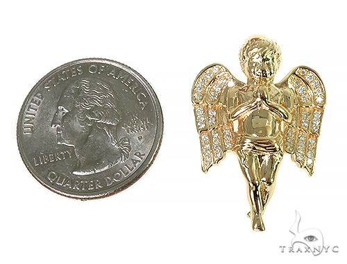 Prong Diamond Angel Pendant 36952 - Image 5