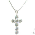 Prong Diamond Cross Crucifix Necklace Set 44601 - Image 1