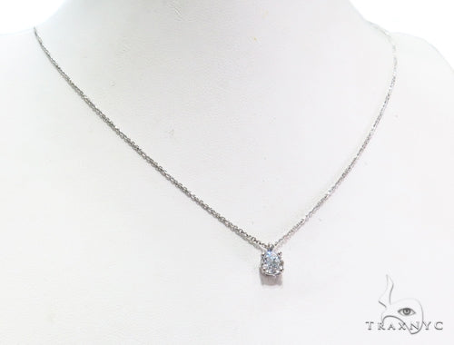 Prong Diamond Earrings & Necklace Set 43165 - Image 12