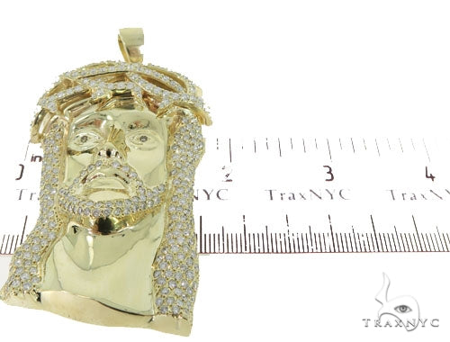Prong Diamond Jesus Pendant 56523 - Image 9