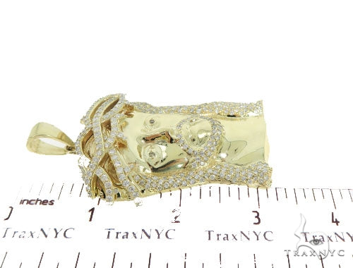 Prong Diamond Jesus Pendant 56523 - Image 8