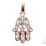 Hamsa Prong Diamond Pendant 41220 - Image 1