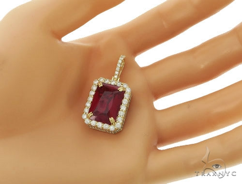 Prong Diamond Red Fancy Pendant 45575 - Image 7