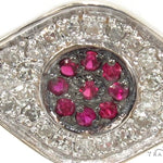 Prong Diamond Ruby Gemstone Necklace 35272 - Image 2