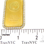 Prong Diamond Swan Gold Bar Pendant 45237 - Image 7