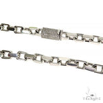 14K Gold Diamond Lock Anchor Chain 68038 - Image 3