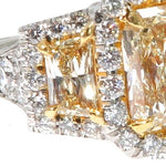 Radiant Cut Fancy Yellow Diamond Engagement Ring 64566 - Image 4