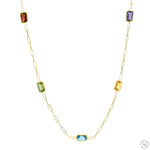 Rainbow Gem Link Necklace 70741 - Image 1
