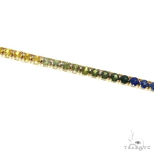 Rainbow Sapphire Tennis Bracelet 69671 - Image 3