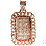 Rose Gold Micro Pave Diamond Dog Tag Set 64008 - Image 2