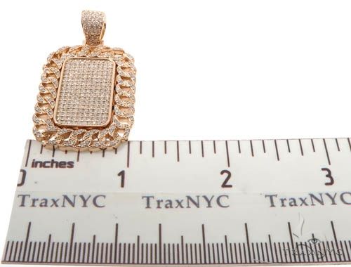 Rose Gold Micro Pave Diamond Dog Tag Set 64008 - Image 7