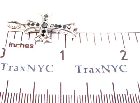 Silver Black Diamond  Cross Crucifix 32659 - Image 8