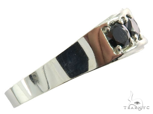 Silver Black Diamond Ring 57037 - Image 4