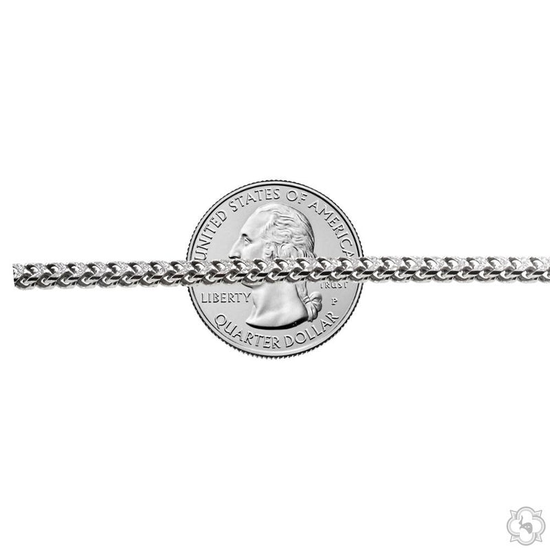 Silver Franco Pave Chain 3.8mm 24 Inches 70630 - Image 4
