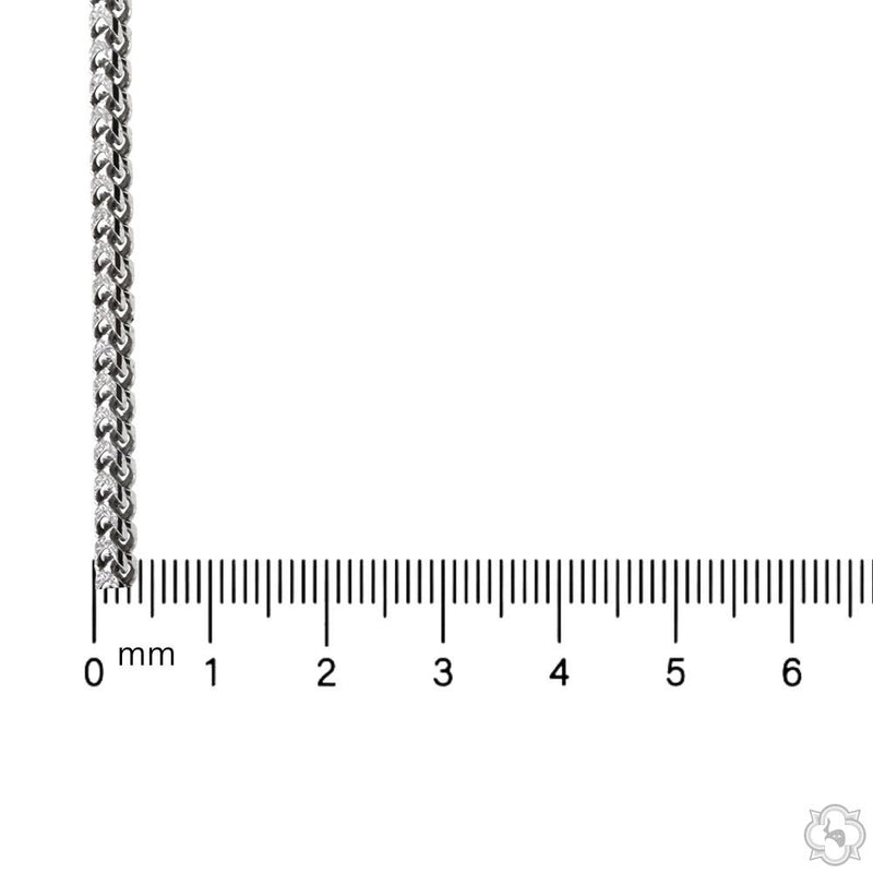Silver Franco Pave Chain 3.8mm 24 Inches 70630 - Image 5