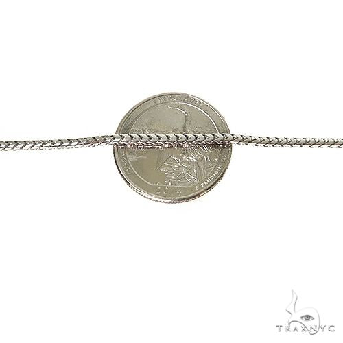 Silver Semi-Solid Franco Link Chain 2mm 22 Inches 69821 - Image 5