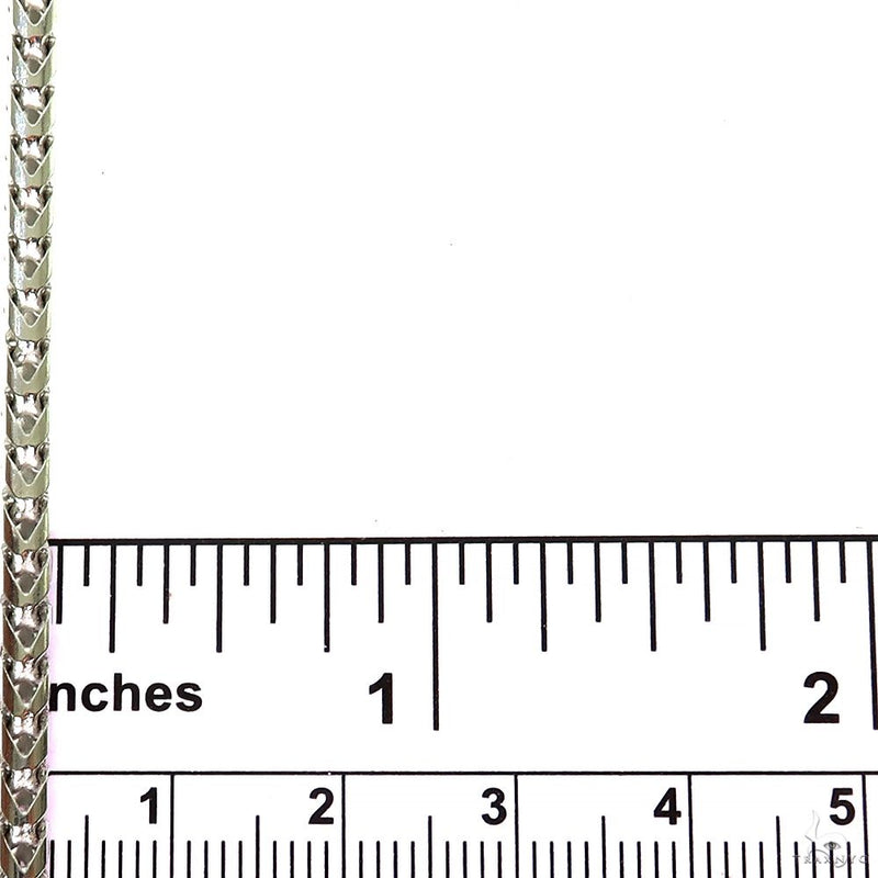 Silver Semi-Solid Franco Link Chain 3mm 24 Inches 69820 - Image 6